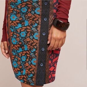 Anthropologie Dolan Jacquard Skirt lightweight pencil skirt XS